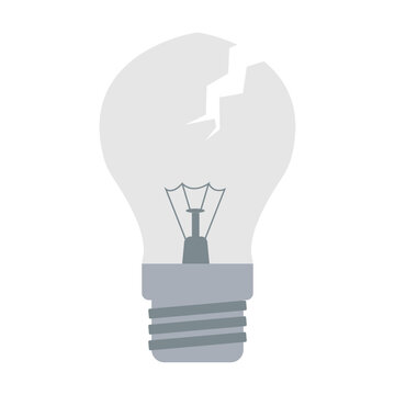 Broken Light Bulb illustration