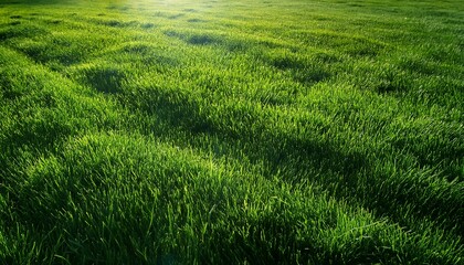 Obraz premium Green Grass Field Texture With Natural Lighting