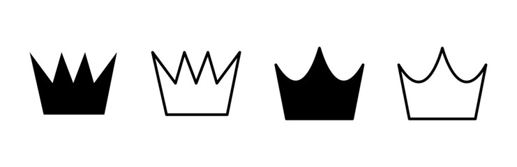 Obraz premium Crown icon set. crown vector icon
