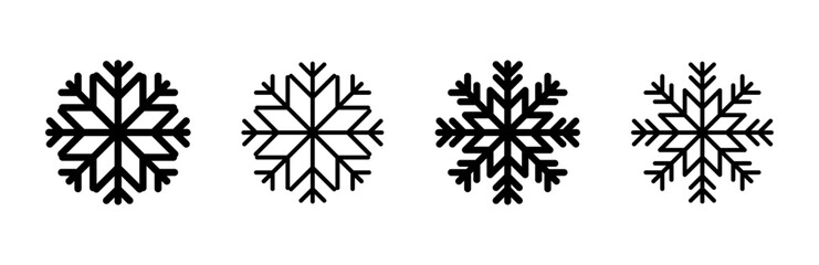 Snow icon set. snowflake icon vector