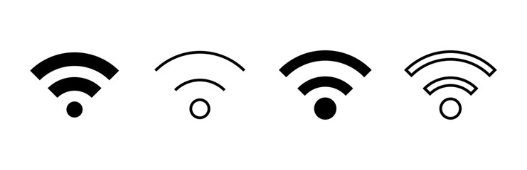 Wifi icon set. signal vector icon. Wireless  icon vector