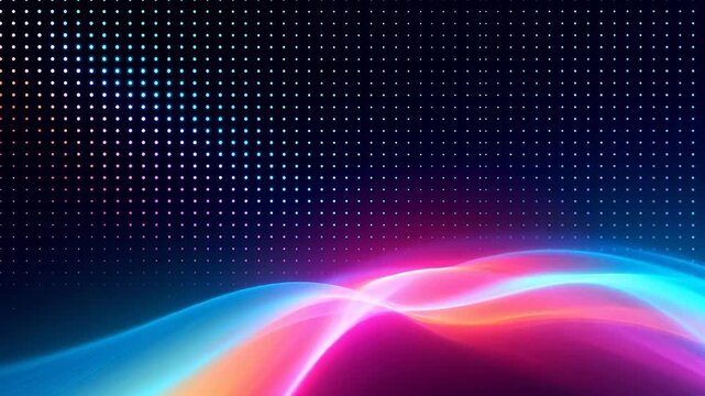 Abstract colorful light wave pattern