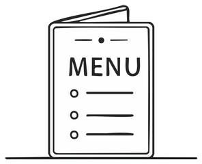 Restaurant Menu Design Outline with Three Choices, Restaurant List