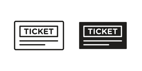 Ticket icon suitable symbol. Simple stock illustration stock