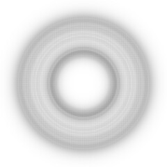 Monochrome Circular Portal with Fading Dot Matrix element