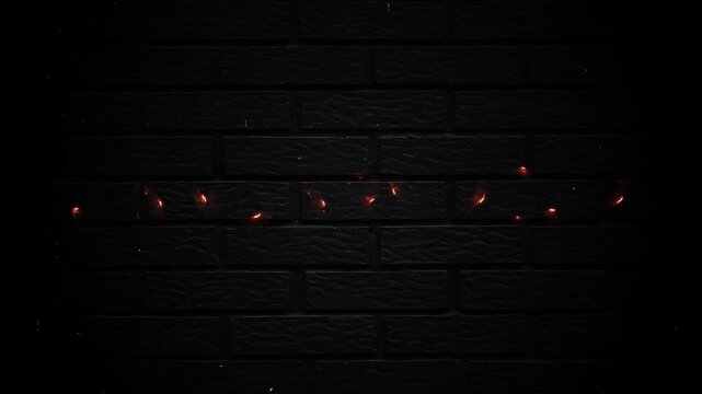 January 2032 Text Neon Glowing Year Month & Date Animation