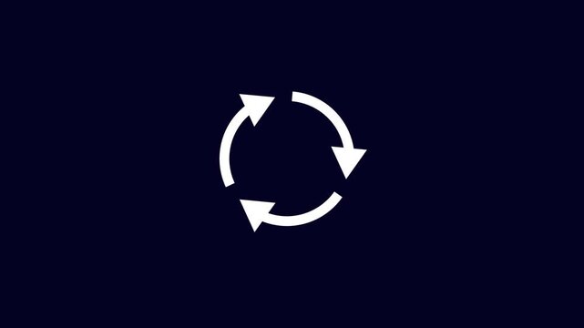 Arrow loading icon animation. Arrow loading icon concept motion graphics. Circle arrow refresh and reload video footage.