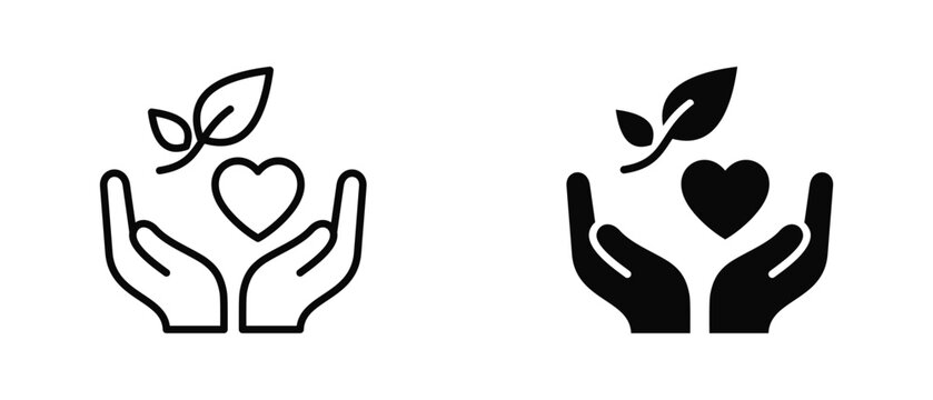 Nurturing Love icon set with style outline and solid. vector simple elements for design and presentation.