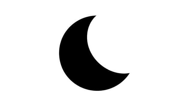 A crescent moon, a symbol of the night and mystery. This elegant design captures the celestial object with graceful curves