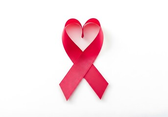 Pink ribbon symbolizing breast cancer awareness