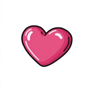 Pixel Art Pink Heart With White Highlights Isolated On White Background Vector Illustration