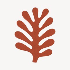 Fototapeta premium Abstract red coral silhouette illustration.