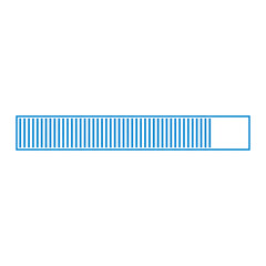 A blue and white striped rectangle graphic design element viewed from directly above in a minimalist environment 31.svg