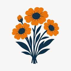 Fototapeta premium Vintage floral illustration design