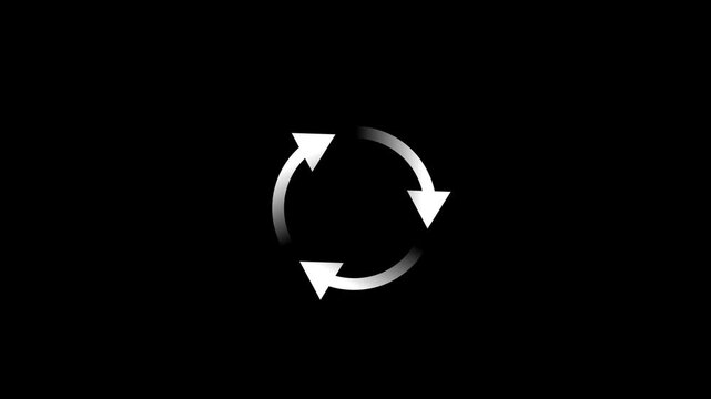 Arrow loading icon animation. Arrow loading icon concept motion graphics. Circle arrow refresh and reload video footage.