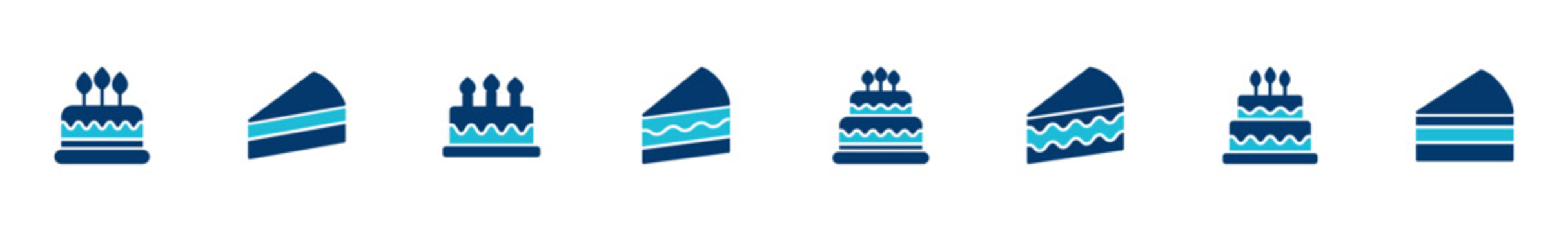 Cake icon vector isolated on white background. Cake vector. Birthday cake icon