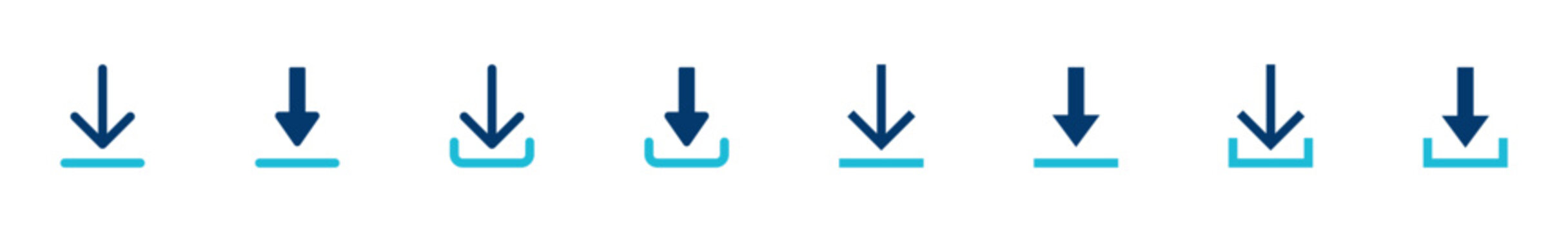 Download icon vector isolated on white background. Downloading vector icon