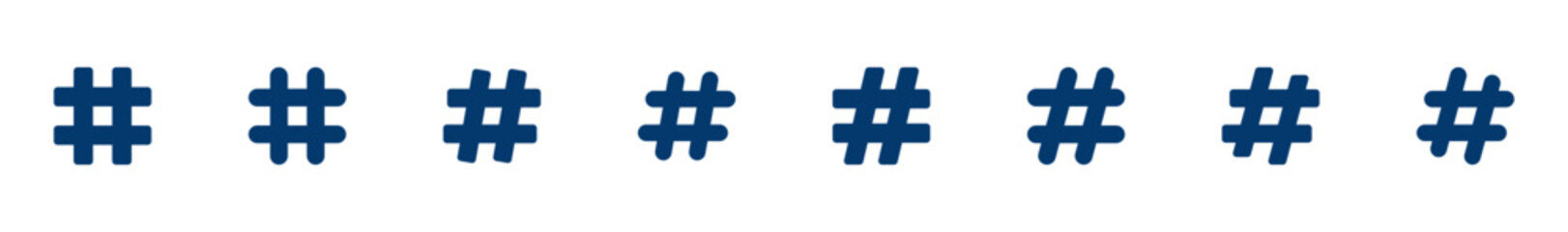 Obraz premium Hashtag icon vector isolated on white background. hashtag vector icon