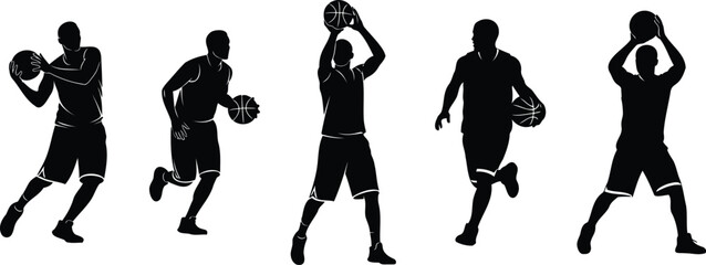 Basketball silhouettes for sports. © Ashes Studio
