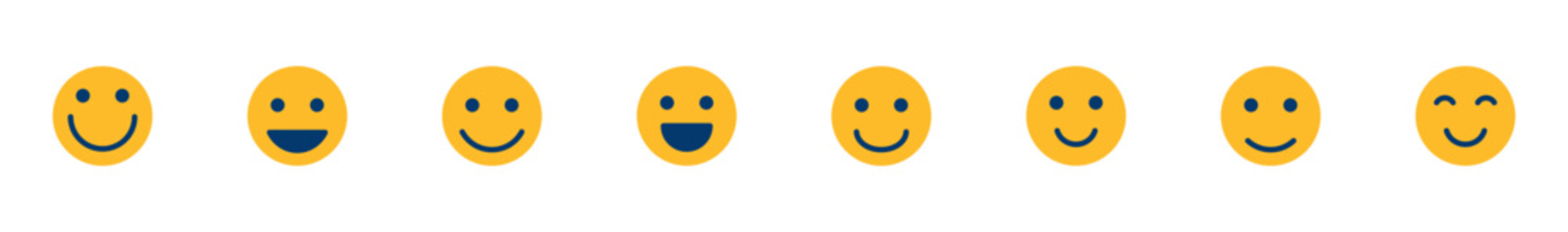 Smile icon vector isolated on white background. Smile vector icon. Emoticon Icon vector. Emoji