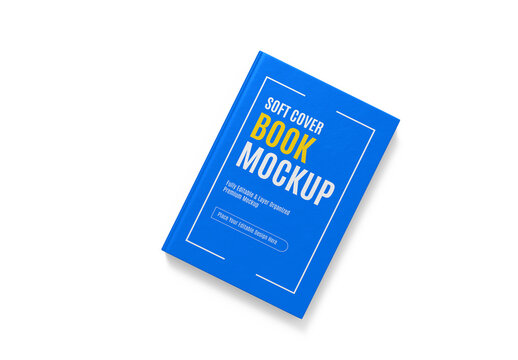 Minimalist Soft Cover Book Mockup PSD