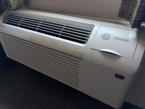 Trane PTAC Air Conditioning Unit in Hotel Room