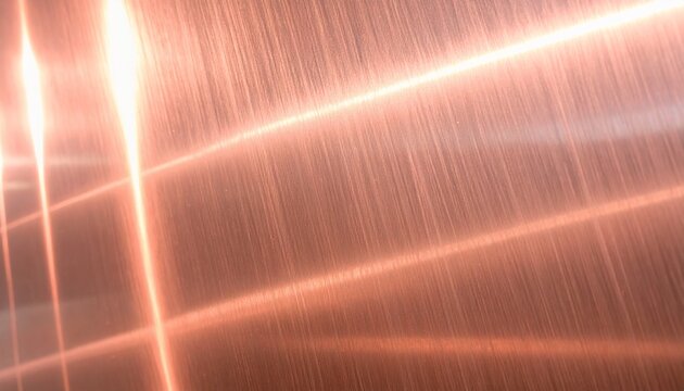 Fondo abstracto de superficie met&aacute;lica de bronce pulido con destellos luminosos y textura rayada ideal para proyectos creativos y tecnol&oacute;gicos.