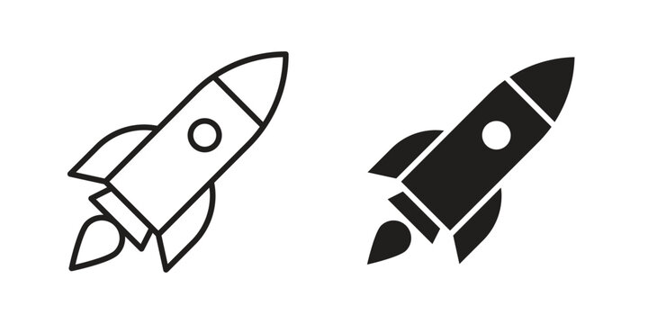 Rocket icon suitable vector symbol for graphic design, logo, web site, social media