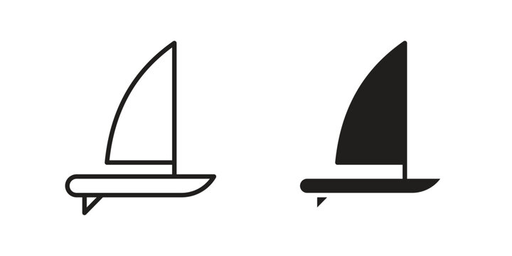 Windsurf icon suitable vector symbol for graphic design, logo, web site, social media