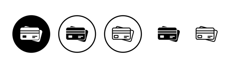 Credit card icon logo design. Credit card payment sign and symbol