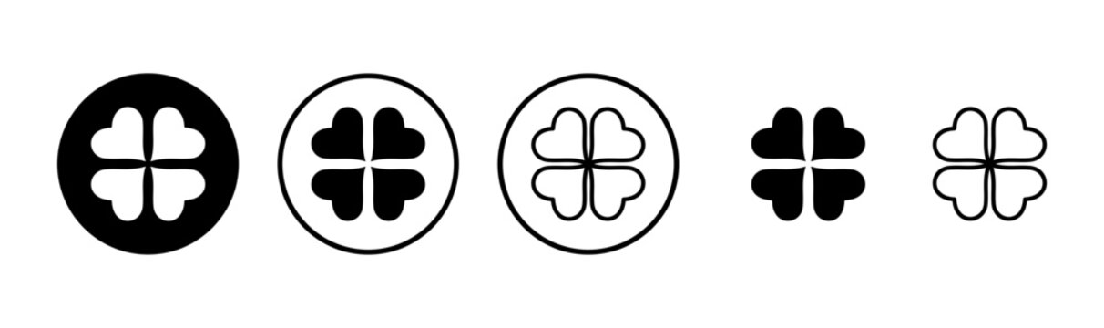 Clover icon logo design. clover sign and symbol. four leaf clover icon.