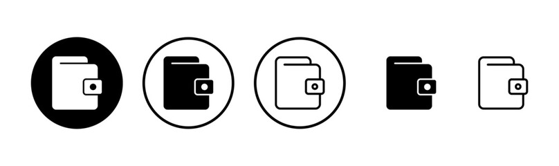 Obraz premium Wallet icon logo design. wallet sign and symbol