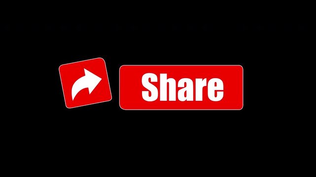 Share Button Icon on Black Background