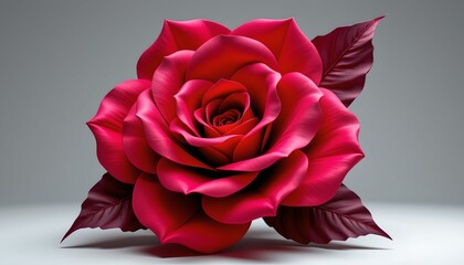 Vibrant Abstract Floral Sculpture with Dew Matte Layers