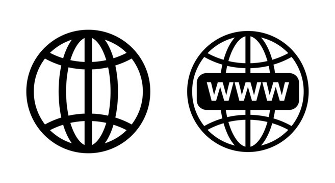 Web icon symbol for apps and websites. go to web sign and symbol. web click icon. Global search icon