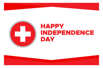 switzerland happy independence day vector design template illustration.