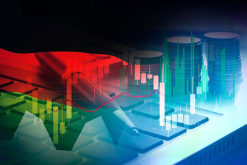 Germany financial stock market graph , economy crisis , investment analysis concept