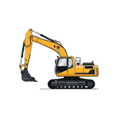 Modern Hydraulic Excavator for Construction and Earthmoving Projects