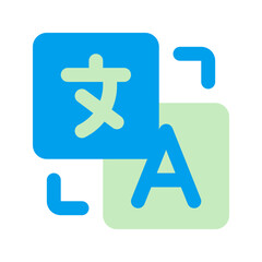 Fototapeta premium translation duo tone icon