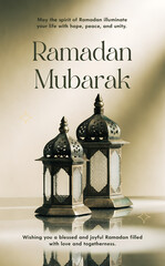 ramadan kareem social media banner with crescent lanterns vertical mobile wallpaper Ramadan kareem green background islamic social media banner
