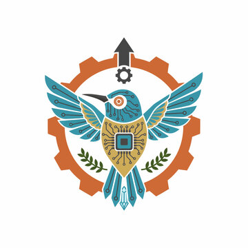 Technological advancement and digital efficiency symbol