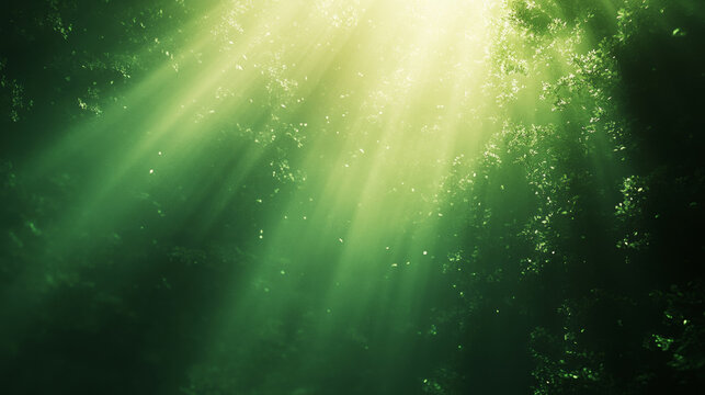 Sunlight penetrates the water surface