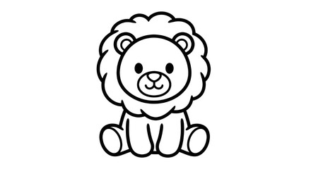 Hand Drawn Lion Coloring Book Illustration Designs &ndash; Detailed Black and White Line Art Pages for Kids and Adults