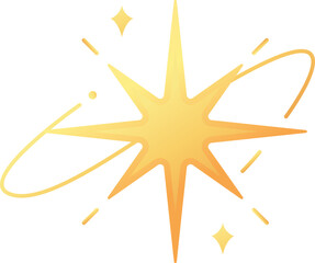 Obraz premium Orbit Sparkle Burst Star icon