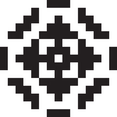 Obraz premium Pixel art abstract floor tiles ornament pattern