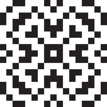 Abstract element background mandala pixel art pattern