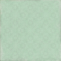 Fototapeta premium Aged Mint Green Damask Patterned Background Texture