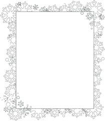 Fototapeta premium Winter Snowflake Border Vector Illustration