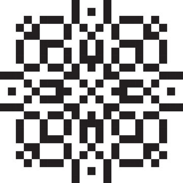 Pixel art retro pattern mandala ornament