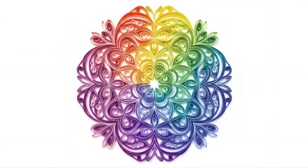Rainbow Quilled Design